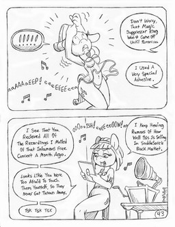 anthro big_butt blush blush_lines breasts butt clothed clothed_anthro clothed_female clothing cutie_mark dialogue duo exclamation_point eyelashes female floating_heart frantic fully_clothed fully_clothed_anthro fully_clothed_female heart_symbol horn inhibitor_ring lingerie magic_inhibitor magic_suppression music musical_note musical_symbol nightgown pain panties record_player speech_bubble symbol text translucent translucent_clothing translucent_lingerie underwear unicorn_horn wailing whining circe_(artist) friendship_is_magic hasbro my_little_pony mythology blue_nile_(mlp) rarity_(mlp) earth_pony equid equine horse mammal mythological_creature mythological_equine pony unicorn black_and_white comic english_text monochrome traditional_media_(artwork)