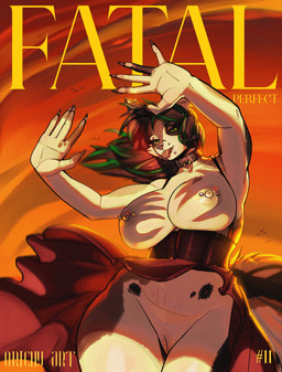 anthro areola big_breasts biped bottomwear breasts claws clothed clothed_anthro clothed_female clothing female fingers front_view fur genitals hair looking_at_viewer nipple_piercing nipples piercing skirt skirt_only solo standing stretch_marks tail thick_thighs tongue upskirt vulva wide_hips qrichy domestic_cat felid feline felis mammal 2026 digital_drawing_(artwork) digital_media_(artwork) hi_res