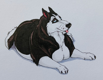 big_butt butt feeding feral food male overweight overweight_male sled solo tongue tongue_out toony kolejarz245 balto_(series) universal_studios steele_(balto) canid canine canis domestic_dog husky mammal nordic_sled_dog siberian_husky spitz hi_res