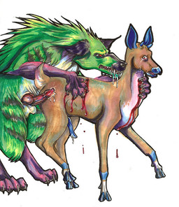 anal anal_penetration animal_genitalia animal_penis balls black_nose blood blue_markings blue_penis blue_tongue bodily_fluids canine_genitalia canine_penis claws crying cum cumshot dripping drooling duo ejaculation erection fangs feral fur genital_fluids genitals gloves_(marking) gore gore_focus green_body green_fur hooves imminent_rape imminent_sex knot leg_markings male male/male markings open_mouth orgasm penetration penis predator/prey saliva scared scratches sharp_teeth simple_background socks_(marking) stripes tears teeth tongue white_background white_claws wounded gyr633 mythology canid canine canis deer mammal mythological_canine mythological_creature werecanid werecanine werecreature werewolf wolf 2013 marker_(artwork) story_at_source traditional_media_(artwork)