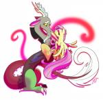absurd_res antler discord_(mlp) draconequus duo equine eyes_closed famosity fangs female feral fluttershy_(mlp) friendship_is_magic fur hair hi_res horn male mammal my_little_pony pegasus pink_hair red_eyes wings yellow_fur
Rating: Safe
Score: 9
User: nom123
Date: February 25, 2014