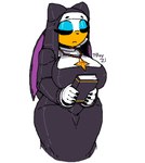 anthro big_breasts black_fingernails black_nails blue_eyeshadow breasts christianity colored_nails eyelashes eyes_closed eyeshadow female fingernails jewelry makeup membrane_(anatomy) membranous_wings nails necklace nun nun_outfit praying religion solo thick_eyelashes thick_thighs wings t-boy bible sega sonic_the_hedgehog_(series) rouge_the_bat rouge_the_nun bat mammal 2021