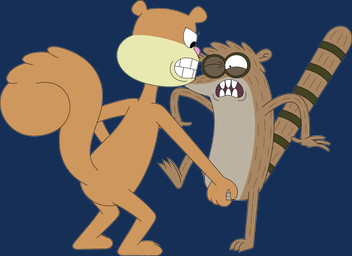 angry anthro butt clenched_teeth crotch_grab duo female flat_chested grope male simple_background standing surprised tail teeth porygon2z cartoon_network nickelodeon regular_show spongebob_squarepants rigby_(regular_show) sandy_cheeks eastern_grey_squirrel grey_squirrel mammal rodent sciurid tree_squirrel absurd_res alpha_channel crossover hi_res