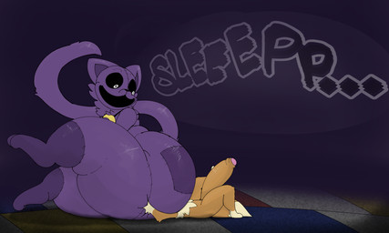 anthro asphyxiation big_penis duo erection facesitting genitals gradient_background male male/male open_mouth penis simple_background sitting sitting_on_another size_difference tail text sparkothefailure mob_entertainment nintendo pokemon poppy_playtime smiling_critters catnap_(poppy_playtime) euki_(pixel_pancakes) critters_(poppy_playtime) domestic_cat eevee felid feline felis generation_1_pokemon mammal pokemon_(species) 2025 5:3 digital_media_(artwork) hi_res