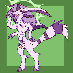 andromorph anthro big_clitoris blush blush_lines bodily_fluids chest_tuft clitoris fluffy fluffy_tail genital_fluids genitals hair halo hooves intersex long_ears long_hair long_tail mastectomy_scar multi_arm multi_limb neck_tuft pubes purple_body purple_eyes racoon_stripes scar scared simple_background skinny solo standing t_dick tail tongue tongue_out tuft vaginal_fluids visibly_trans vulva wings allycatboom mythology dragon hybrid mythological_creature mythological_scalie scalie digital_drawing_(artwork) digital_media_(artwork) trans_(lore) trans_man_(lore)