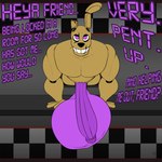 anthro balls big_balls big_penis dialogue genitals huge_balls huge_penis hyper hyper_balls hyper_genitalia hyper_penis in_vent machine male muscular muscular_male penis saggy_balls solo thechavicgerman_(artist) five_nights_at_freddy's five_nights_at_freddy's_3 scottgames springtrap_(fnaf) animatronic humanoid lagomorph leporid mammal rabbit robot 1:1 hi_res