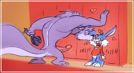 anthro clothing duo erection excited genitals heart_symbol larger_male locker male male/male nude penis school size_difference smaller_male smile tail toony young karri_aronen tiny_toon_adventures warner_brothers buster_bunny lagomorph leporid mammal mephitid rabbit skunk sketch