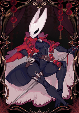 2_toes anthro arthropod_abdomen athletic athletic_anthro athletic_female beads belt biped black_border border breasts cape cape_only cloak clothing dart egg_sac feet female hand_on_hip holding_object holding_weapon horn hornet's_needle mostly_nude navel non-mammal_breasts non-mammal_navel picture_frame prayer_beads rosary segmented_body small_breasts small_waist solo tactical_gear toes weapon wide_hips dragoumare hollow_knight:_silksong hollow_knight_(franchise) team_cherry hornet_(hollow_knight) animal_humanoid arthropod arthropod_humanoid humanoid hi_res