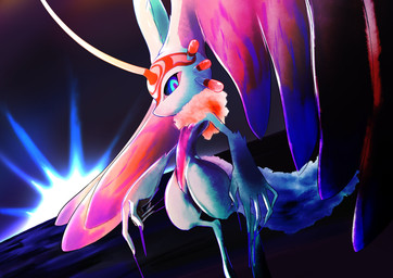 ambiguous_gender anthro antlers biped black_sclera chest_tuft colored_nails countershading digitigrade featureless_crotch fingernails floating fluffy fluffy_tail fur head_wings horn huge_wings levitation looking_at_viewer mouthless multicolored_body multicolored_eyes multicolored_fur nails neck_tuft night nude_anthro pink_eyes planet pupils purple_body purple_fingernails purple_fur purple_nails side_view solo space sun sunrise tail tan_body tan_fur teal_body teal_eyes teal_fur tuft unusual_wing_placement wings drum_cat kirby_(series) nintendo fecto_elfilis alien chinchilla chinchillid mammal rodent starling_(kirby) 2022 absurd_res digital_drawing_(artwork) digital_media_(artwork) full-length_portrait hi_res portrait