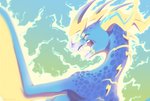 blue_eyes head_spikes horn membrane_(anatomy) membranous_wings open_mouth solo spikes spikes_(anatomy) teeth unusual_spikes wings icelectricspyro mythology dragon mythological_creature mythological_scalie scalie 2020 digital_media_(artwork) hi_res