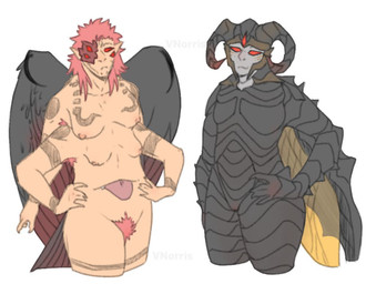 3_eyes 4_arms 4_breasts armpit_hair belly_mouth black_body body_hair breasts claws crossgender curved_horn duo empty_eyes exoskeleton feathered_wings feathers female grey_body grey_skin hair hand_on_hip horn insect_wings mtf_crossgender multi_arm multi_breast multi_eye multi_limb nude pink_hair pubes red_eyes simple_background smile smiling_at_viewer smirk smirking_at_viewer spikes tail tail_feathers tattoo tongue tongue_out white_background wings puppetmaster13uwu capcom devil_may_cry jujutsu_kaisen sparda_(devil_may_cry) sukuna_(jujutsu_kaisen) demon demon_humanoid humanoid english_description portrait sketch three-quarter_portrait
