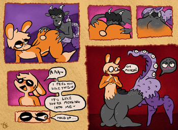 abstract_background anal anthro anthro_to_taur assimilation bilingual black_body blush blush_lines body_part_transformation butt butt_transformation dialogue duo eyes_on_tail fur fusion grey_body grey_fur grey_hair hair horn male merge_transformation merging multi_eye nude oral orange_body orange_hair purple_body purple_scales purple_tail rimming scales sentient_butt sex speech_bubble stinger stinger_tail tail tail_eye tail_eyes tail_transformation text transformation transformation_sequence unusual_anatomy unusual_eye_placement orangedo69 bor_(orangedo69) bovid caprine chimera goat hybrid lagomorph leporid mammal rabbit taur comic english_text italian_text sequence translated watermark
