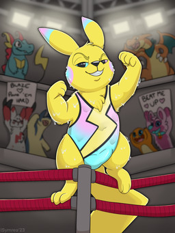 3_toes anthro bodily_fluids bulge feet female group male multi_nipple nipples solo_focus sweat toes yellow_body symrea nintendo pokemon blaze_(rainbowroyalty) russo_the_poochyena charizard charmander generation_1_pokemon generation_2_pokemon generation_3_pokemon hybrid pikachu pokemon_(species) poochyena raichu totodile typhlosion zangoose 3:4 hi_res