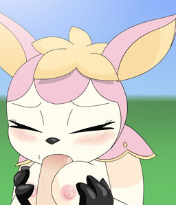 animated_gif anthro anthrofied black_nose bodily_fluids breast_play breasts duo erection eyes_closed fellatio female female_focus female_penetrated genitals hand_on_breast humanoid_genitalia humanoid_penis male male/female male_penetrating male_penetrating_female nipples oral oral_penetration penetration penile penis pokemorph saliva sex solo_focus titfuck alfa995 nintendo pokemon deer deerling generation_5_pokemon mammal pokemon_(species) spring_deerling 2d_animation animated motion_tweening short_playtime