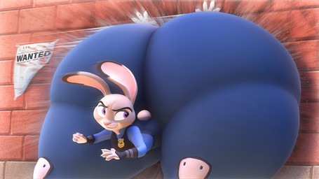 ambiguous_gender anthro badge big_butt black_eyebrows blue_bottomwear blue_clothing blue_pants blue_shirt blue_topwear bottomwear brick brick_wall butt butt_expansion butt_slam clothed clothing duo expansion eyebrows face_in_ass facesitting female female/ambiguous grey_body grey_ears grey_tail huge_butt huge_thighs hyper hyper_butt hyper_thighs long_ears looking_at_butt looking_at_own_butt pants pink_inner_ear pink_nose pinned pinned_by_butt pinned_to_wall police police_badge police_uniform purple_eyes scut_tail shirt short_tail sitting sitting_on_another smile smirk tail text thick_thighs thigh_expansion tight_clothing topwear uniform wall_(structure) wanted_poster wide_hips not_person420 disney zootopia judy_hopps european_rabbit lagomorph leporid mammal oryctolagus rabbit 16:9 2024 3d_(artwork) 4k absurd_res colored digital_media_(artwork) english_text hi_res shaded source_filmmaker_(artwork) widescreen