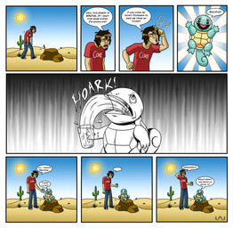 ambiguous_gender awkward blue_body blue_scales cactus clothed clothing desert duo facial_hair feral male open_mouth plant pokemon_speak rock sand scales shell sitting speech_bubble sun text toy toy_gun turtle_shell uvula water water_gun red-flare nintendo pokemon generation_1_pokemon human mammal pokemon_(species) reptile scalie squirtle turtle black_and_white comic english_text monochrome