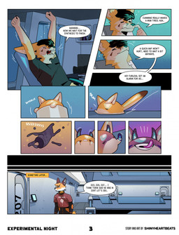 anthro clothed clothing computer dialogue duo electronics fur male orange_body orange_fur red_eyes solo text heartbeats canid canine fennec_fox fox goo_creature goobit mammal true_fox comic english_text hi_res