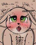 ahegao anthro blush bodily_fluids breath bubble female green_eyes heart_eyes heart_symbol looking_pleasured nipples snot snot_bubble solo sweat tears text tongue tongue_out young nimt mammal mouse murid murine rodent absurd_res hi_res