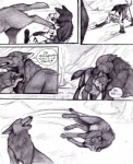 canid canine canis comic coop_(wrng) dialogue digitigrade english_text female feral greyscale lord_darcia_iii male mammal monochrome natsume_(wrng) natsumewolf oz_(wrng) quadruped rikku tail text wolf wolf's_rain wolf's_rain_next_generation