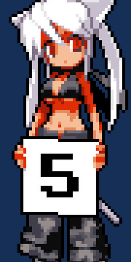 animated_gif counter_catgirl female hair holding_object number sign simple_background solo transparent_background white_hair kusaka_kokage third-party_edit animal_humanoid felid feline humanoid mammal alpha_channel animated digital_media_(artwork) pixel_(artwork) short_playtime