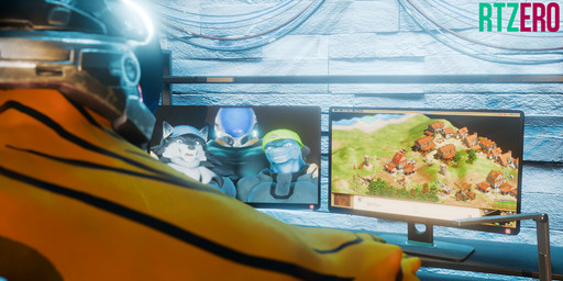 anthro armor computer_monitor desk furniture gaming headgear helmet male muscular muscular_male playing_video_game rear_view screen_saver shirtless_male solo space_helmet table rtzero age_of_empires microsoft xbox_game_studios clayton_(rtzero) cobalt_(rtzero) griff_(rtzero) bengal_tiger felid mammal pantherine tiger hi_res