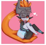 butt female genitals hair not_furry nude pussy short_stack smile solo traknoch nintendo the_legend_of_zelda twilight_princess midna humanoid mammal twili absurd_res digital_media_(artwork) hi_res