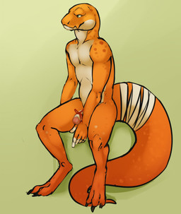 accessory anthro bandage bandaged_tail countershade_face countershade_neck countershade_torso countershading erection genitals gradient_background humanoid_genitalia humanoid_penis male male_anthro markings nude nude_anthro nude_male orange_body penis penis_accessory penis_bow penis_ribbon pink_penis ribbons simple_background sitting solo spots spotted_body tan_body tan_penis mintyderg sunny_(geckoecho) gecko lizard reptile scalie 2017 hi_res