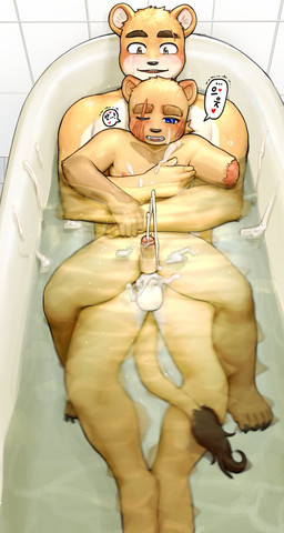 1_missing_limb 5_fingers 5_toes adult_on_young age_difference amputee anal anal_penetration anthro anthro_on_anthro anthro_penetrated anthro_penetrating anthro_penetrating_anthro balls bathing bathing_together bathroom bathtub bent_legs blue_eyes blush bodily_fluids chest_markings cum cum_while_penetrated cumshot disability duo ejaculation erection eyebrow_scar eyebrows facial_scar fangs feet fingers from_behind_position front_view genital_fluids genitals happy heart_after_text heart_symbol high-angle_view hug hugging_another hugging_from_behind humanoid_feet humanoid_genitalia humanoid_hands humanoid_penis in_bathtub inside interspecies iris larger_male lying lying_in_bathtub lying_in_water lying_on_another male male/male male_anthro male_penetrated male_penetrating male_penetrating_male markings missing_arm nipples nude nude_anthro nude_male older_male on_back one_eye_closed one_eye_half-closed open_mouth open_smile partially_submerged penetration penile penile_penetration penis penis_in_ass plantigrade pupils scar sex sex_in_water size_difference smaller_male smaller_penetrated smile spread_legs spreading tail teeth text tile tile_wall toes wall_(structure) young young_anthro young_male young_penetrated younger_male younger_penetrated goo_loong bear felid lion mammal pantherine 2024 english_description hi_res korean_text translated adopted_(lore) adopted_son_(lore) father_(lore) father_and_child_(lore) father_and_son_(lore) parent_(lore) parent_and_child_(lore) parent_and_son_(lore) pseudo_incest_(lore) son_(lore)