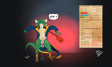 anal anal_penetration anthro dildo dildo_insertion dildo_trap erection gameplay_mechanics male penetration rpg_dungeon sex_toy sex_toy_insertion solo stats_screen surprised denton mythology zooks_(character) animal_humanoid dragon dragon_humanoid humanoid mythological_creature mythological_scalie scalie absurd_res hi_res
