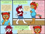 4:3 age_regression anthro canid canine canis clothed clothing collaboration comic digital_media_(artwork) domestic_dog english_text felid hair husky kammypup kammypup_(artist) lion mammal nordic_sled_dog pantherine red_hair runt_(artist) speech_bubble spitz text toddler young young_anthro