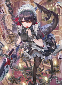 big_breasts black_clothing breasts candy clothed clothed_female clothed_humanoid clothing dessert detailed_background female food footwear fully_clothed fully_clothed_female fully_clothed_humanoid hair holding_candy holding_food holding_lollipop holding_object holding_weapon inside light_body light_skin lollipop maid_headdress maid_uniform red_eyes shoes short_hair solo tail uniform weapon torinoaqua mihoyo zenless_zone_zero ellen_joe animal_humanoid aquatic aquatic_humanoid fish fish_humanoid humanoid shark_humanoid thiren 2024 hi_res