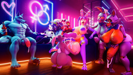 2_horns 3_toes 4_toes abs after_orgasm animal_genitalia animal_penis anthro areola ball_fondling ball_size_difference balls bangs being_watched beverage biceps big_balls big_breasts big_butt big_penis black_eyes bodily_fluids bottle bow_tie breast_grab breast_size_difference breasts butt cheek_bulge cheek_tuft claws clothing collar container cuddling cum cum_drip cum_in_mouth cum_inside cum_on_balls cum_on_penis drinking drinking_cum dripping ears_down ejaculation equine_genitalia equine_penis erection eyes_closed facial_markings facial_tuft fake_ears feet fellatio female female/female female_anthro flaccid floor fondling fur furniture fuzzy genital_fluids genitals glowing glowing_eyes grey_body grey_fur group gynomorph gynomorph/female gynomorph_anthro hair half-closed_eyes hand_holding hand_on_breast hand_on_penis head_markings heart_sign herm holding_beverage holding_bottle holding_container holding_object horn huge_balls huge_breasts huge_penis humanoid_genitalia humanoid_penis hyper hyper_genitalia hyper_penis inside intersex intersex/female intersex/intersex intersex/male intersex_anthro interspecies kneeling larger_anthro larger_gynomorph larger_intersex larger_male leaking_cum leaning leaning_backward leaning_forward leaning_on_another licking lipstick looking_at_another machine makeup male male/female male_anthro male_humanoid markings mask_(marking) multicolored_body multicolored_fur muscular muscular_anthro muscular_male narrowed_eyes nipple_tape nipples nude on_sofa open_mouth oral orange_body pasties pawpads penile penis penis_lick penis_size_difference pivoted_ears pointy_ears prick_ears public public_sex purple_body purple_fur purple_penis red_body red_eyes red_sclera sex sex_club sheath short_tail sitting size_difference smaller_anthro smaller_female smaller_male smile smirk sofa spiked_collar spikes tail tape teeth thick_penis thick_thighs toes tongue tongue_out tuft undersized_oral whiskers white_body white_fur white_hair wood wood_floor yellow_eyes anonymousfm disembowell_(modeler) dogzeela_(modeler) duranomates_(modeler) mayosplash_(modeler) octal_(modeler) psychojohn2_(modeler) scrag_(modeler) valorlynz_(modeler) disney dreamworks five_nights_at_freddy's five_nights_at_freddy's:_security_breach five_nights_at_freddy's_2 five_nights_at_freddy's_world hellaverse helluva_boss mythology puss_in_boots_(franchise) scottgames steel_wool_studios zootopia ann_(anonymousfm) death_(puss_in_boots) fan_character judy_hopps lolbit_(fnaf) loona_(helluva_boss) moxxie_(helluva_boss) roxanne_wolf vanny_(fnaf) animatronic canid canid_demon canine canis demon european_rabbit fox hellhound humanoid hybrid imp lagomorph leporid mammal mythological_canine mythological_creature oryctolagus rabbit robot wolf 16:9 3d_(artwork) 4k absurd_res crossover digital_media_(artwork) hi_res widescreen