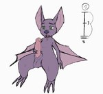 animal_genitalia anthro balls genitals green_eyes lying male masturbation on_back open_mouth penis purple_body sheath simple_background solo white_background wings doofwuff bat mammal animated short_playtime unfinished