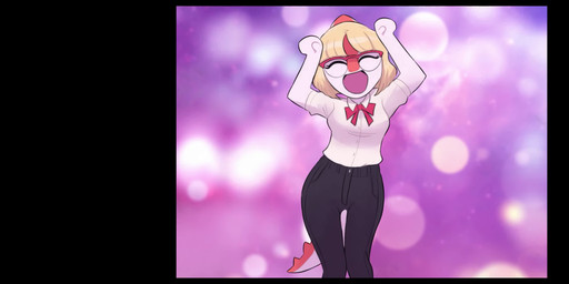 anthro biped blonde_hair breasts clothed clothed_anthro clothed_female clothed_male clothing dancing daww eyes_closed eyewear feathered_tail feathers female femboy front_view glasses green_hair group hair happy kemono long_tail male medium_breasts multicolored_body music non-mammal_breasts open_mouth open_smile overalls purple_hair smile spiked_tail spikes spikes_(anatomy) tail trio two_tone_body yellow_body deadassspider caramelldansen cavemanon_studios goodbye_volcano_high ko_op_(game_developer) snoot_game naomi_(gvh) sage_(gvh) stella_(gvh_beta) dinosaur dromaeosaurid hadrosaurid microraptor ornithischian ornithopod parasaurolophus prehistoric_species reptile saurischian scalie stegosaurian stegosaurus theropod thyreophoran absurd_res animated animation_meme colored colorful_theme digital_drawing_(artwork) digital_media_(artwork) hi_res long_playtime meme sound video