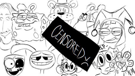 ambiguous_gender anthro censor_bar female female_anthro femboy feral grin group hair intersex looking_at_viewer machine male mask pawpads smile naughtymutt five_nights_at_freddy's glitch_productions nickelodeon scottgames spongebob_squarepants terrible_mouse the_amazing_digital_circus fan_character freddy_(fnaf) gangle_(tadc) jax_(tadc) markiplier patrick_star phoebe_dalmatian pomni_(tadc) spongebob_squarepants_(character) animatronic aquatic asterozoan bear canid canine canis dalmatian domestic_dog echinoderm human humanoid lagomorph leporid mammal murid murine rabbit robot rodent starfish 16:9 absurd_res digital_media_(artwork) hi_res widescreen