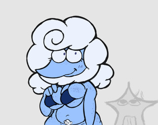 4_fingers big_breasts big_penis blue_bikini_top blue_blush blue_body blue_breasts blue_eyes blue_skin blush blush_lines bottomless bottomless_female bottomless_humanoid breasts butt clothed clothing cloud cloud_hair duo erection eyelashes female female_focus female_humanoid fingers freckled_arms freckled_breasts freckled_butt freckled_face freckled_legs freckled_thighs freckles genitals grey_background hair hand_on_breast hand_on_own_breast male navel not_furry penis pubes simple_background solo_focus standing vein veiny_penis white_hair white_pubes smogchelo deltarune undertale_(series) elnina_(deltarune) the_original_starwalker air_creature air_humanoid cloud_humanoid darkner elemental_creature elemental_humanoid humanoid living_cloud 2025 digital_media_(artwork) hi_res