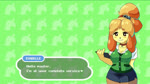 anthro blush blush_stickers bottomwear breasts clothed clothing dialogue female fur hair header header_box monotone_bottomwear monotone_clothing monotone_skirt pencil_skirt simple_background skirt solo text text_header yellow_body yellow_fur hidoihito animal_crossing nintendo isabelle_(animal_crossing) canid canine canis domestic_dog mammal shih_tzu toy_dog 16:9 2019 animated english_text high_framerate no_sound short_playtime webm widescreen