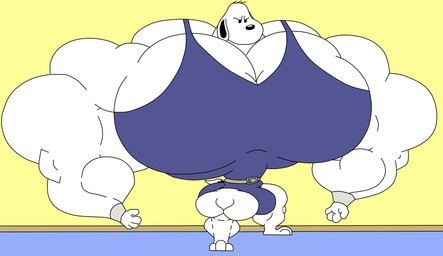 3_toes 4_fingers angry anthro barefoot belt biceps big_moobs big_muscles big_pecs biped black_ears black_eyes black_nose briefs bulge clothing feet fingers floppy_ears fur furrowed_eyebrows head_tuft huge_moobs huge_muscles huge_pecs hyper hyper_biceps hyper_moobs hyper_muscles hyper_pecs inside male mask moobs mouthless muscular muscular_anthro muscular_male paws pecs pose purple_briefs purple_clothing purple_shirt purple_tank_top purple_topwear purple_underwear ribs shirt small_hands small_head small_waist solo sports_mask sportswear standing tan_belt tan_wristband tank_top thick_arms thick_calves thick_thighs toes top_heavy topwear trapezius tuft underwear vein veiny_muscles white_body white_fur wide_hips wrestling_briefs wrestling_mask wrestling_outfit wristband wish-granter peanuts_(comic) snoopy beagle canid canine canis domestic_dog hunting_dog mammal scent_hound 2026 colored detailed digital_drawing_(artwork) digital_media_(artwork) hi_res pinup shaded