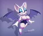 anthro bat_wings big_breasts bouncing_breasts breasts butt clothed clothing eyelashes eyeshadow female fur gloves hair handwear huge_breasts looking_at_viewer makeup membrane_(anatomy) membranous_wings simple_background skimpy smile solo tail thick_thighs wide_hips wings bun_butts sega sonic_the_hedgehog_(series) rouge_the_bat bat mammal 1:1 2024 2d_animation animated digital_media_(artwork) frame_by_frame loop no_sound