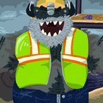 1:1 absurd_res anthro arm_hair armor armpit_hair beard belly body_hair bottomwear chest_hair clothed clothing colored coneyeaa construction_site construction_worker denim denim_bottomwear denim_clothing digital_drawing_(artwork) digital_media_(artwork) eyebrows facial_hair generation_8_pokemon happy_trail hard_hat headgear helmet hi_res high-vis high-visibility_vest horn jeans male mammal nintendo pants perrserker pokemon pokemon_(species) shaded solo thick_eyebrows topless topless_male