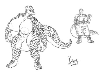 anthro apron balls big_balls big_breasts big_butt big_forearms big_penis breasts bulge butt cleavage clothed clothing florist flower forearms foreskin gardening_tool genitals gynomorph huge_balls huge_breasts huge_penis hyper hyper_balls hyper_breasts hyper_genitalia hyper_penis intersex nipples penis plant slightly_chubby solo thick_thighs voluptuous_gynomorph wide_hips boo3 jules_(boo3) mammal pangolin