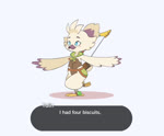 anthro arrow_(weapon) avian_feet beak bow_(weapon) clothed clothing feather_hair feather_hands feathers hair legwear male pseudo_hair ranged_weapon solo speech_bubble text walking weapon white_body white_hair young young_anthro aaron_chen nintendo tears_of_the_kingdom the_legend_of_zelda tulin_(tloz) avian rito 2d_animation animated english_text frame_by_frame loop no_sound short_playtime webm