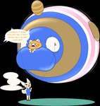 air_inflation anthro belly belly_expansion big_belly big_breasts black_nose blue_bottomwear blue_clothing blue_skirt blue_topwear blush bodily_fluids body_inflation bottomwear breast_expansion breasts brown_body brown_clothing brown_footwear brown_fur brown_shoes brown_tail cleavage clothed clothing dialogue dot_eyes duo expansion eyes_closed female floating footwear fur held_by_string helium_inflation huge_belly huge_breasts hyper hyper_belly hyper_breasts hyper_inflation immobile inflation inflation_fetish markings multicolored_body multicolored_fur open_mouth open_smile orange_body orange_fur orange_tail panties pattern_bottomwear pattern_clothing pattern_panties pattern_underwear permanent pink_clothing pink_panties pink_underwear shoes simple_eyes skirt smile spherical_inflation standing string striped_bottomwear striped_clothing striped_markings striped_panties striped_tail striped_underwear stripes tail tail_markings tan_body tan_fur tan_tail tears text topwear two_tone_tail underwear white_body white_clothing white_fur white_panties white_underwear yelling heliumpanda aggretsuko sanrio fenneko retsuko ailurid canid canine fennec_fox fox mammal red_panda true_fox 2025 absurd_res alpha_channel digital_media_(artwork) english_text hi_res