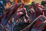 anthro big_breasts breasts curvy_figure electricity female fluffy fur lightning nude nude_female solo tail wings djpuppeh mythology annika_(gambaina) dragon furred_scalie furred_snake hybrid mythological_creature mythological_scalie reptile scalie snake hi_res