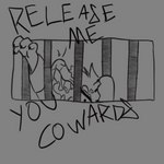 anthro caged humor jailed male prison prison_cell screaming solo possumgod ryder_the_pirate_(possumgod) american_opossum mammal marsupial 1:1 hi_res monochrome sketch