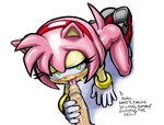 accessory anthro dialogue duo female first_person_view genitals green_eyes hair hair_accessory hairband handjob human_on_anthro interspecies licking looking_at_viewer male male/female male_pov multicolored_body open_mouth open_smile oral penile penis penis_lick pink_body pink_hair sex smile smiling_at_viewer talking_to_viewer tan_body text tongue tongue_out two_tone_body rockthebull sega sonic_the_hedgehog_(series) amy_rose eulipotyphlan hedgehog human mammal 2025 english_text