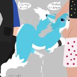 anthro blue_body blue_eyes bodily_fluids crying cum cum_in_mouth cum_inside femboy forced genital_fluids group insult male male/male rape rope tears text trio vanyurik moki_(vanyurik) domestic_cat felid feline felis human mammal in the 1:1 absurd_res hi_res translated