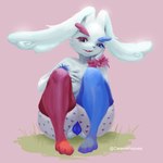 anthro butt clothing female footwear fusion legwear looking_at_viewer panties pokemon_fusion smile smiling_at_viewer socks solo stockings thick_thighs thigh_highs translucent translucent_clothing underwear caramelhooves fakemon nintendo pokemon generation_4_pokemon hybrid lagomorph leporid lopunny mammal pokemon_(species) rabbit togekiss 1:1 hi_res