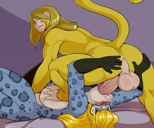 anthro anthro_on_anthro anthro_penetrated anthro_penetrating anthro_penetrating_anthro anus backsack balls big_breasts blonde_hair blue_body blue_fur blush breast_grab breast_squish breasts brown_hair butt duo ear_piercing ear_ring erection eyewear eyewear_only feet female female_penetrated fur genitals glasses glasses_only hair hand_on_breast hand_on_butt hoop_ear_ring interspecies long_hair lying male male/female male_penetrating male_penetrating_female mature_anthro mature_female nude on_back oral oral_penetration penetration penis piercing prehensile_feet raised_tail ring_piercing sex simple_background spots squish tail text toes vein wearing_glasses yellow_body yellow_fur nightfaux dungeons_and_dragons hasbro wizards_of_the_coast knight_(nightfaux) tiffany_valentine felid haplorhine leopard mammal monkey pantherine primate snow_leopard vanara 2016 english_text signature
