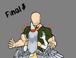 5_fingers anthro bald between_pecs biceps blue_body blue_scales blush bone_frill clothing dress duo faceless_character faceless_human faceless_male feathered_wings feathers female female_anthro female_on_human fingers frill_(anatomy) grey_hair groping_pecs hair head_between_pecs heart_symbol human_on_anthro interspecies larger_human larger_male male male/female male_on_anthro muscular muscular_human muscular_male nervous_smile pec_grab pecs scales short_tail simple_background size_difference smaller_anthro smaller_female smile stubble tail text wings yellow_clothing yellow_dress zoom_paka cavemanon_studios goodbye_volcano_high snoot_game anon_(snoot_game) fang_(gvh) human mammal prehistoric_species pterodactylus pterosaur reptile scalie colored english_text